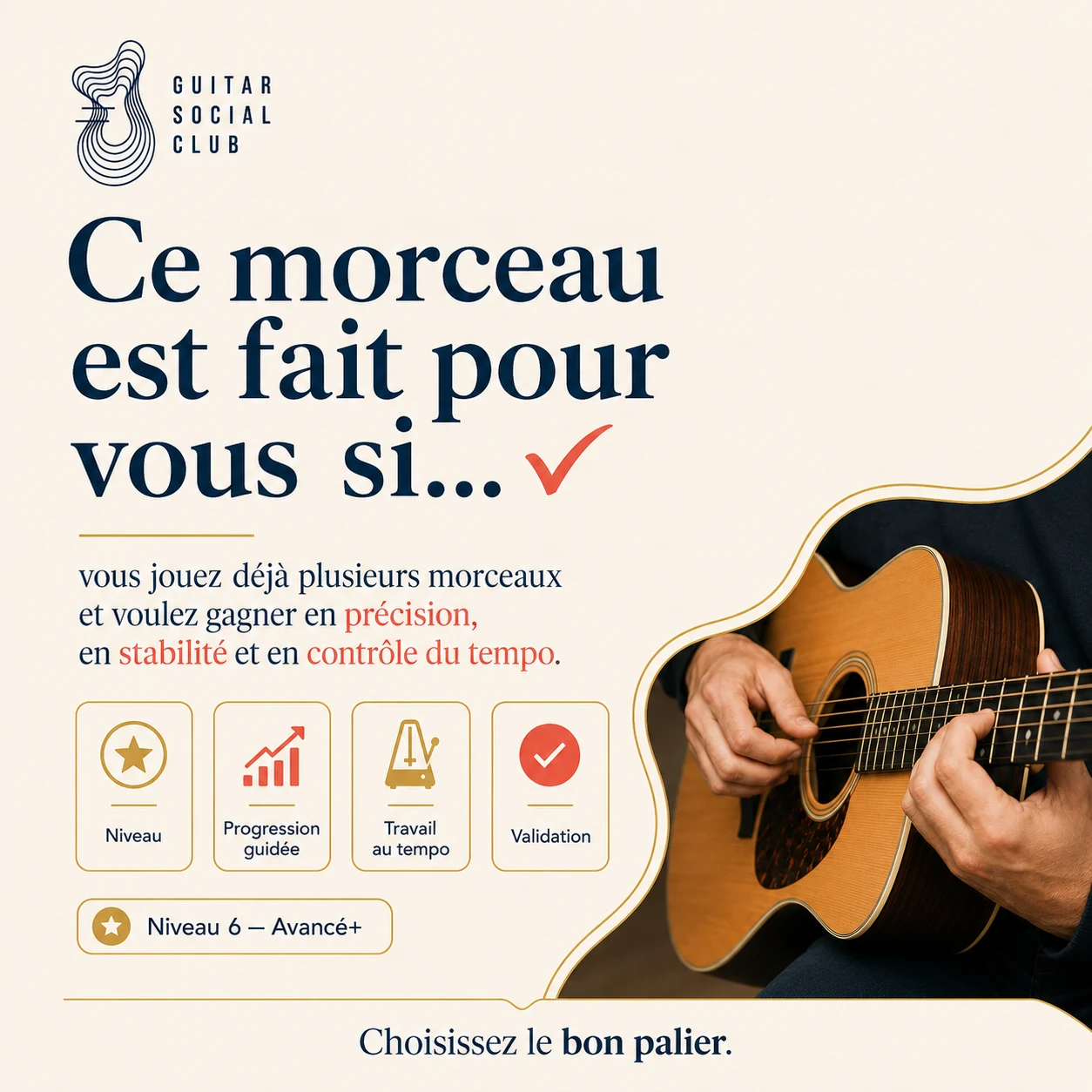 Diagnostic niveau et progression pour Lazy Song capo 4