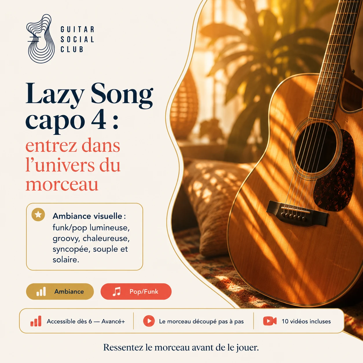 Ambiance musicale originale pour Lazy Song capo 4 sans pochette ni artiste