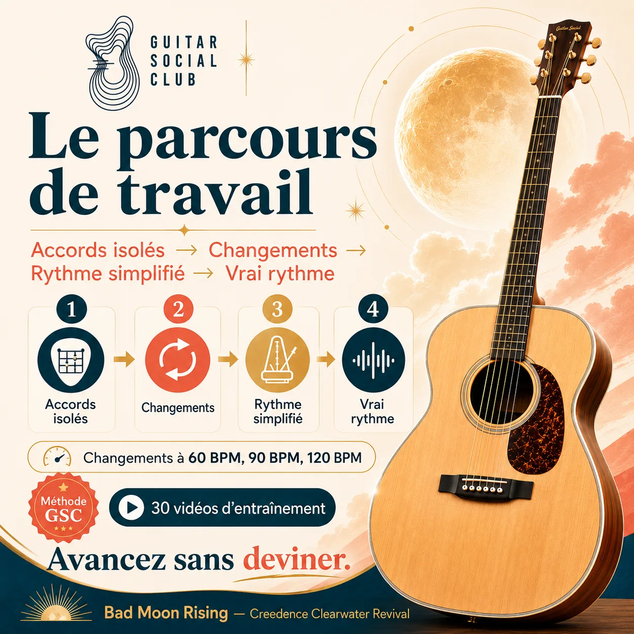 Parcours de travail GSC pour apprendre Bad Moon Rising