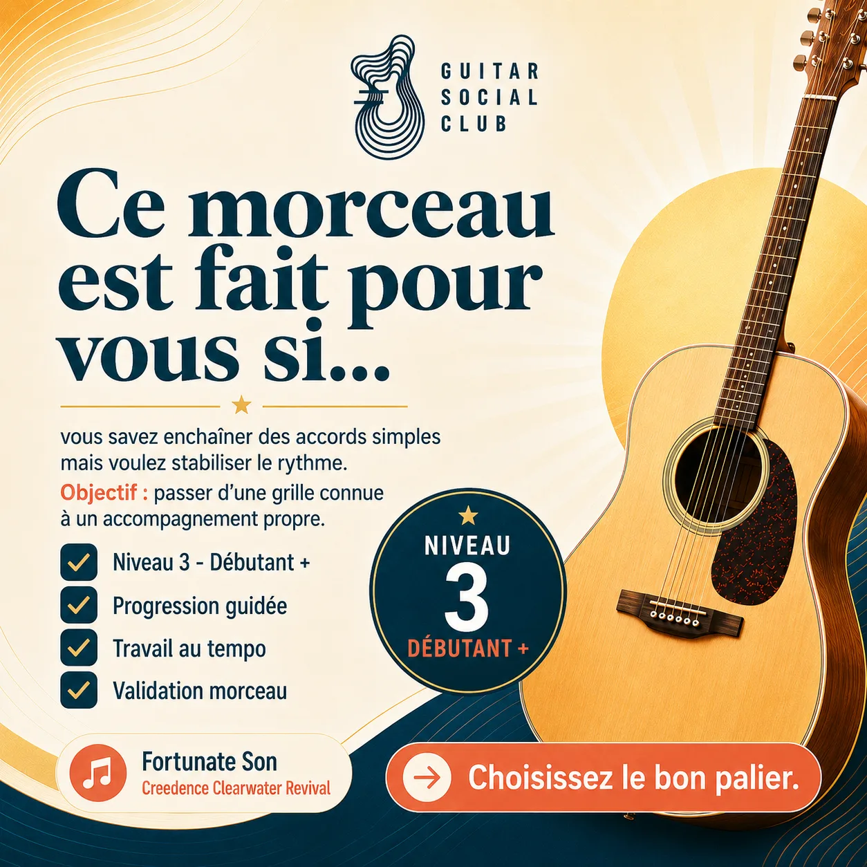 Diagnostic niveau et progression pour Fortunate Son