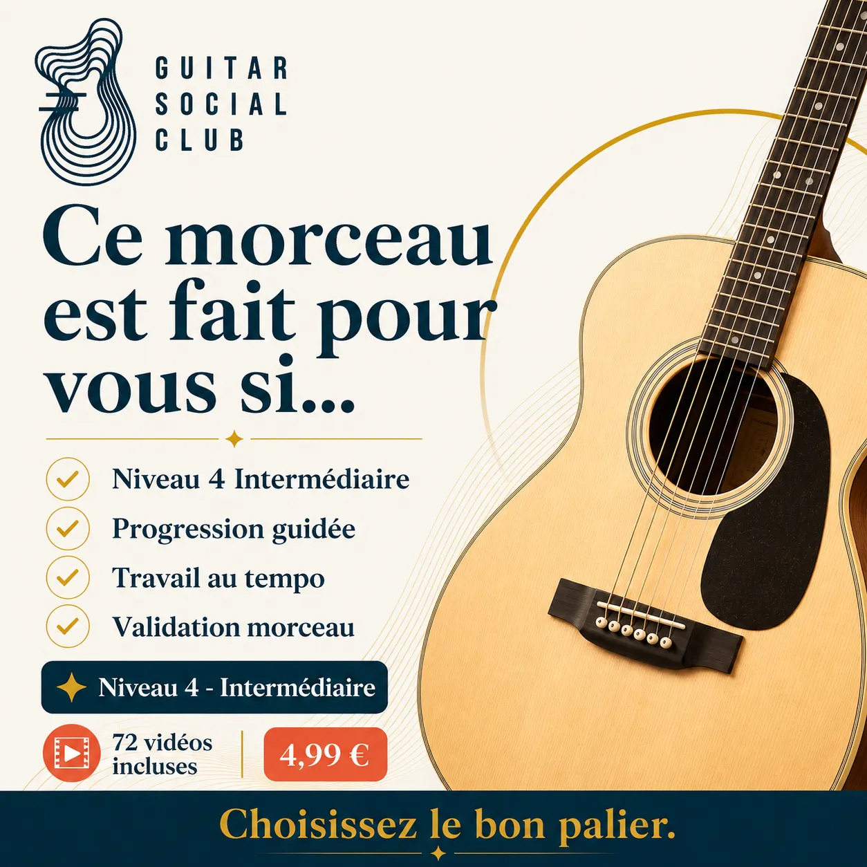 Diagnostic niveau et progression pour Hotel California capo 2