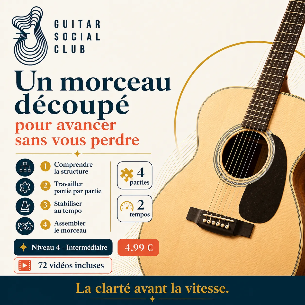 Découpage pédagogique du morceau Hotel California capo 2