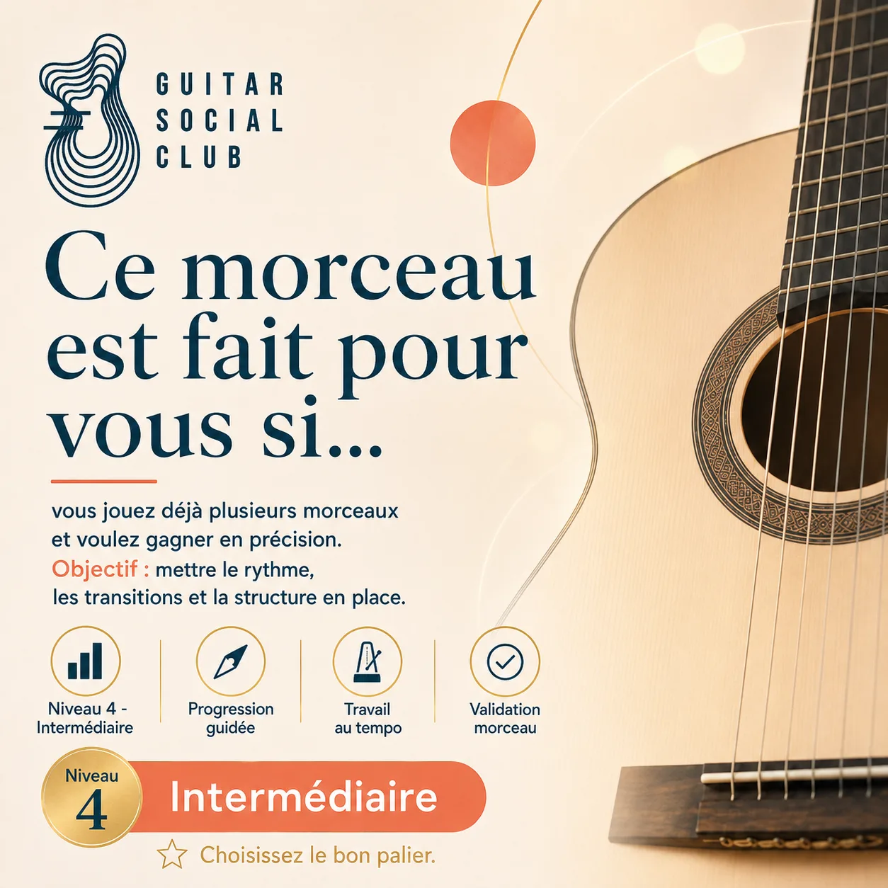 Diagnostic niveau et progression pour Shape of You