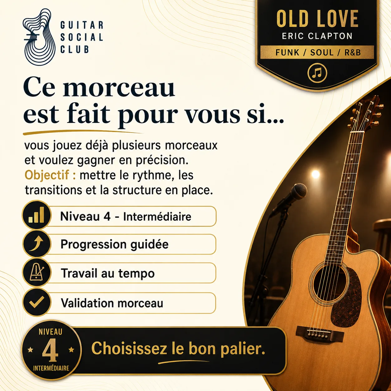 Diagnostic niveau et progression pour Old Love