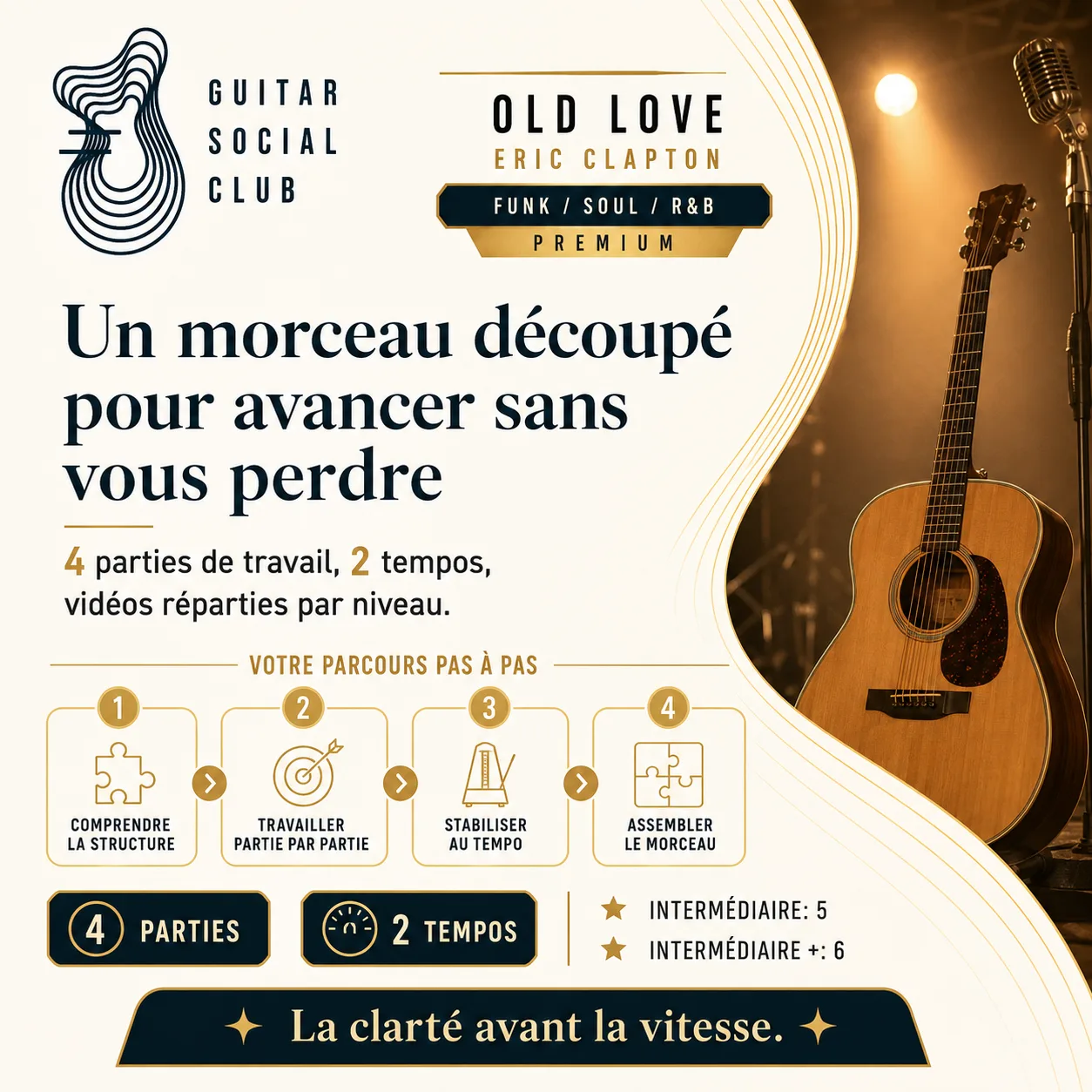 Découpage pédagogique du morceau Old Love