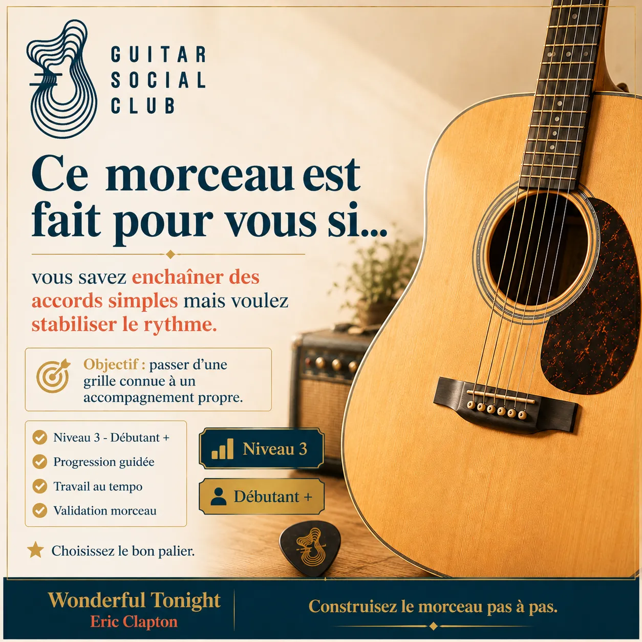 Diagnostic niveau et progression pour Wonderful Tonight