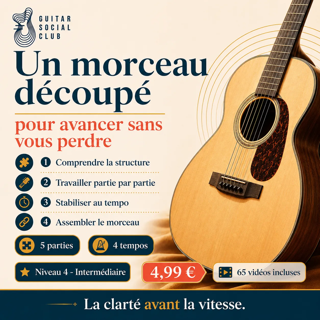 Découpage pédagogique du morceau Everlong