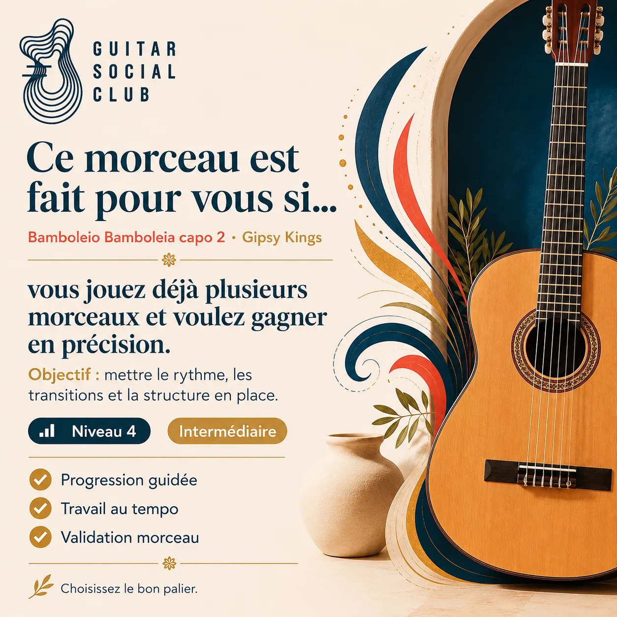 Diagnostic niveau et progression pour Bamboleio Bamboleia capo 2