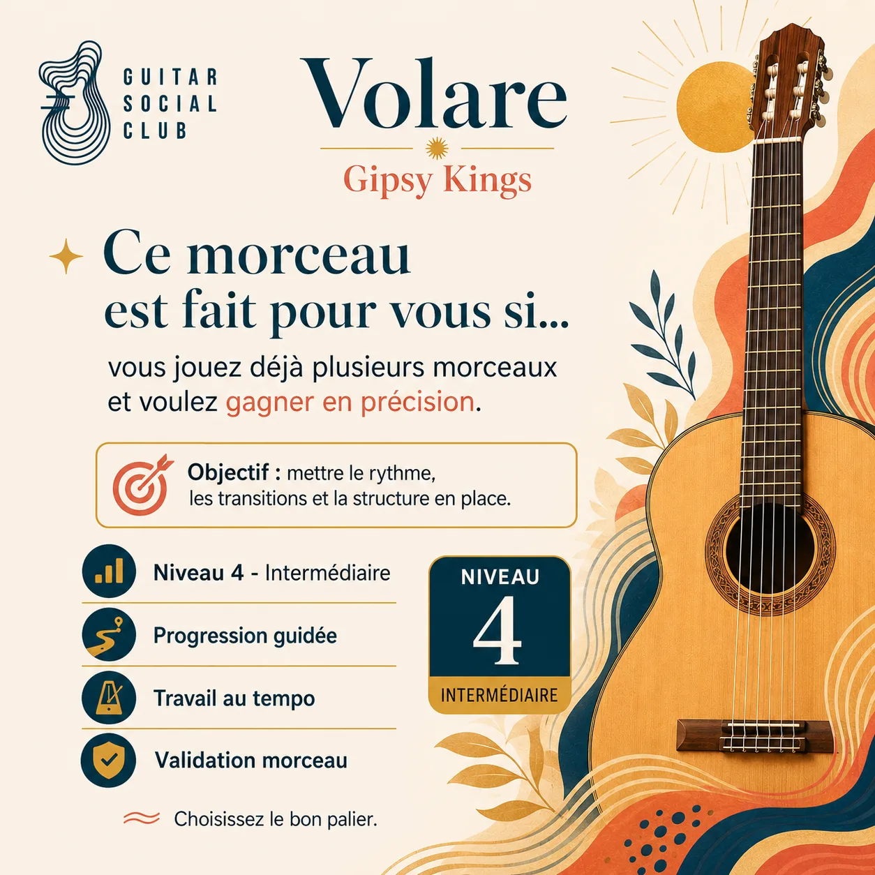 Diagnostic niveau et progression pour Volare