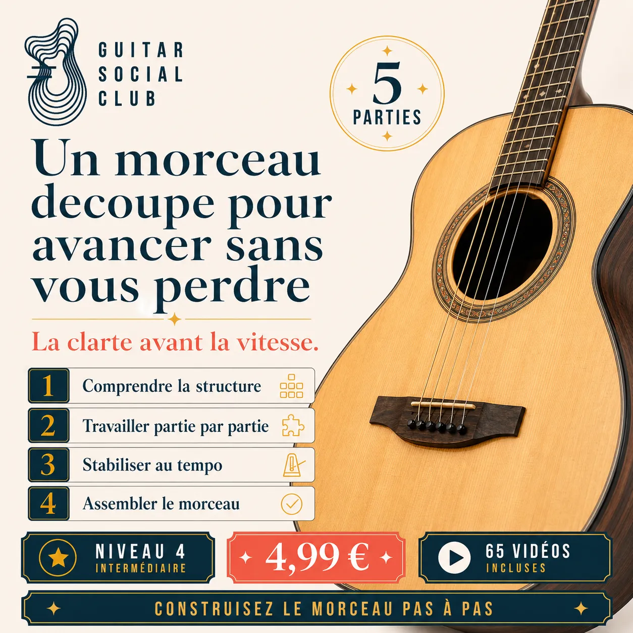 Découpage pédagogique du morceau Don't Cry
