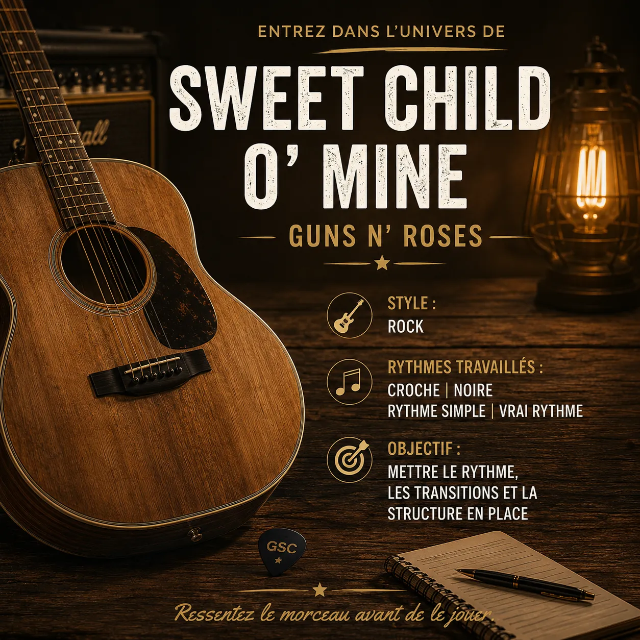 Ambiance musicale originale pour Sweet Child O' Mine sans pochette ni artiste