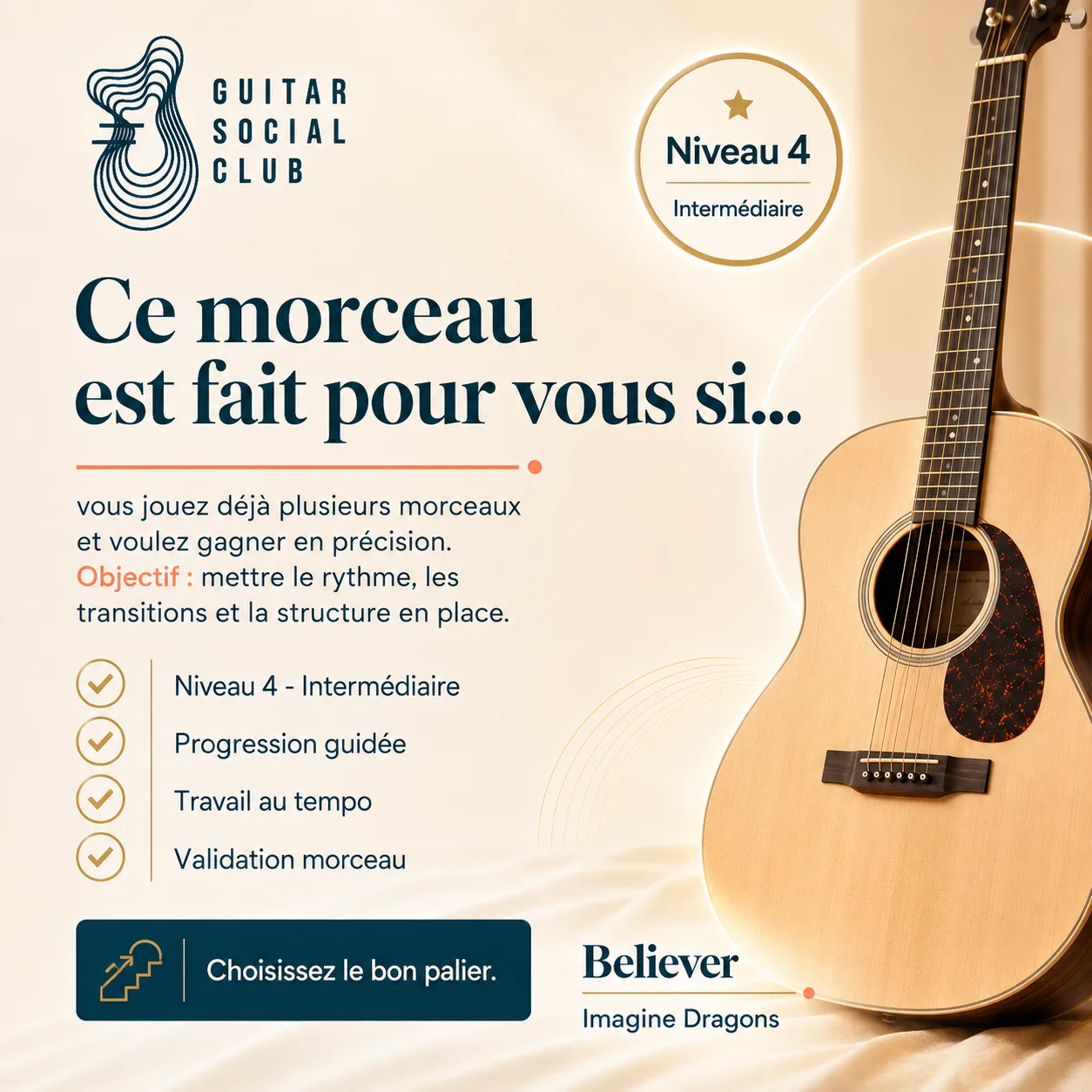 Diagnostic niveau et progression pour Believer