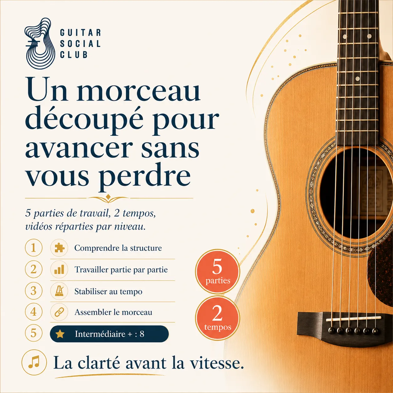Découpage pédagogique du morceau Carry You Home