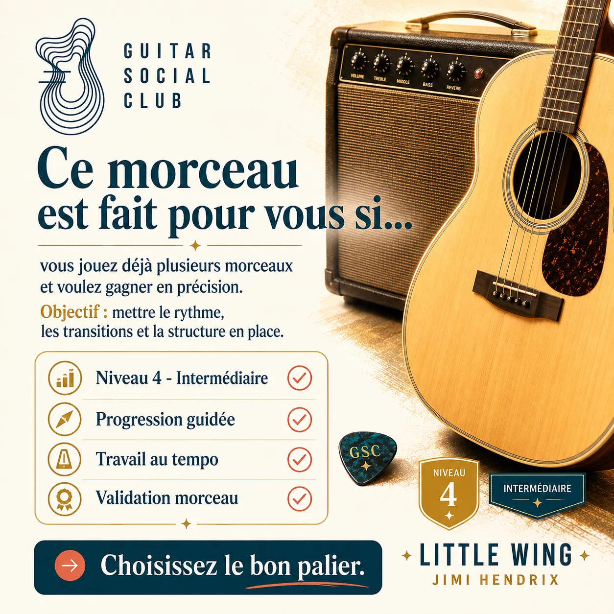 Diagnostic niveau et progression pour Little Wing