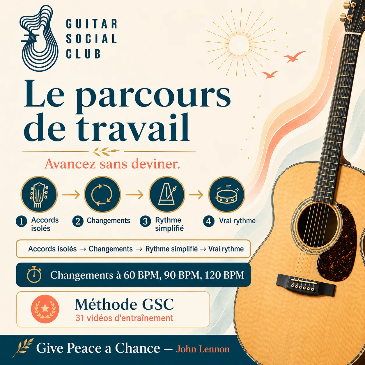 Parcours de travail GSC pour apprendre Give Peace a Chance