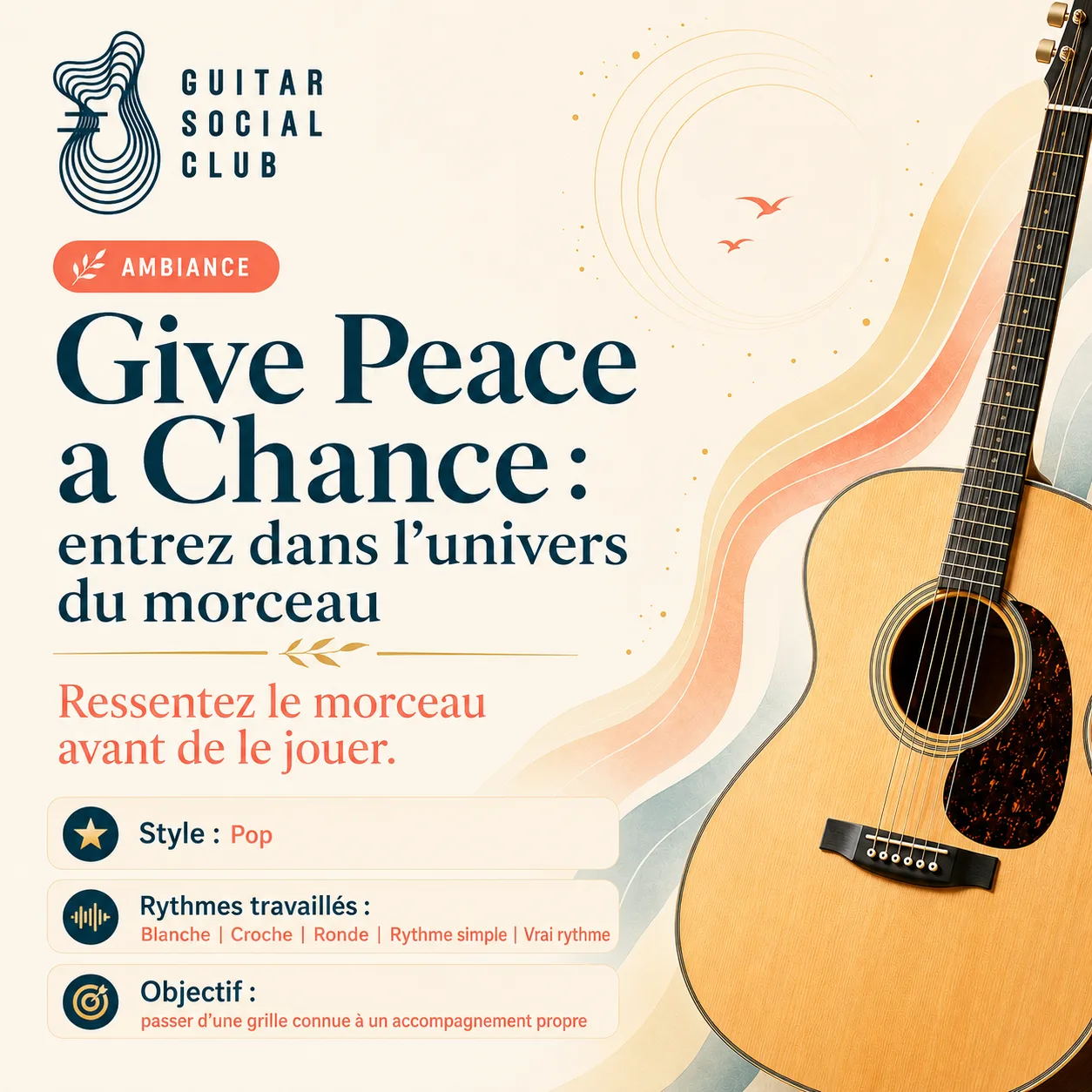 Ambiance musicale originale pour Give Peace a Chance sans pochette ni artiste