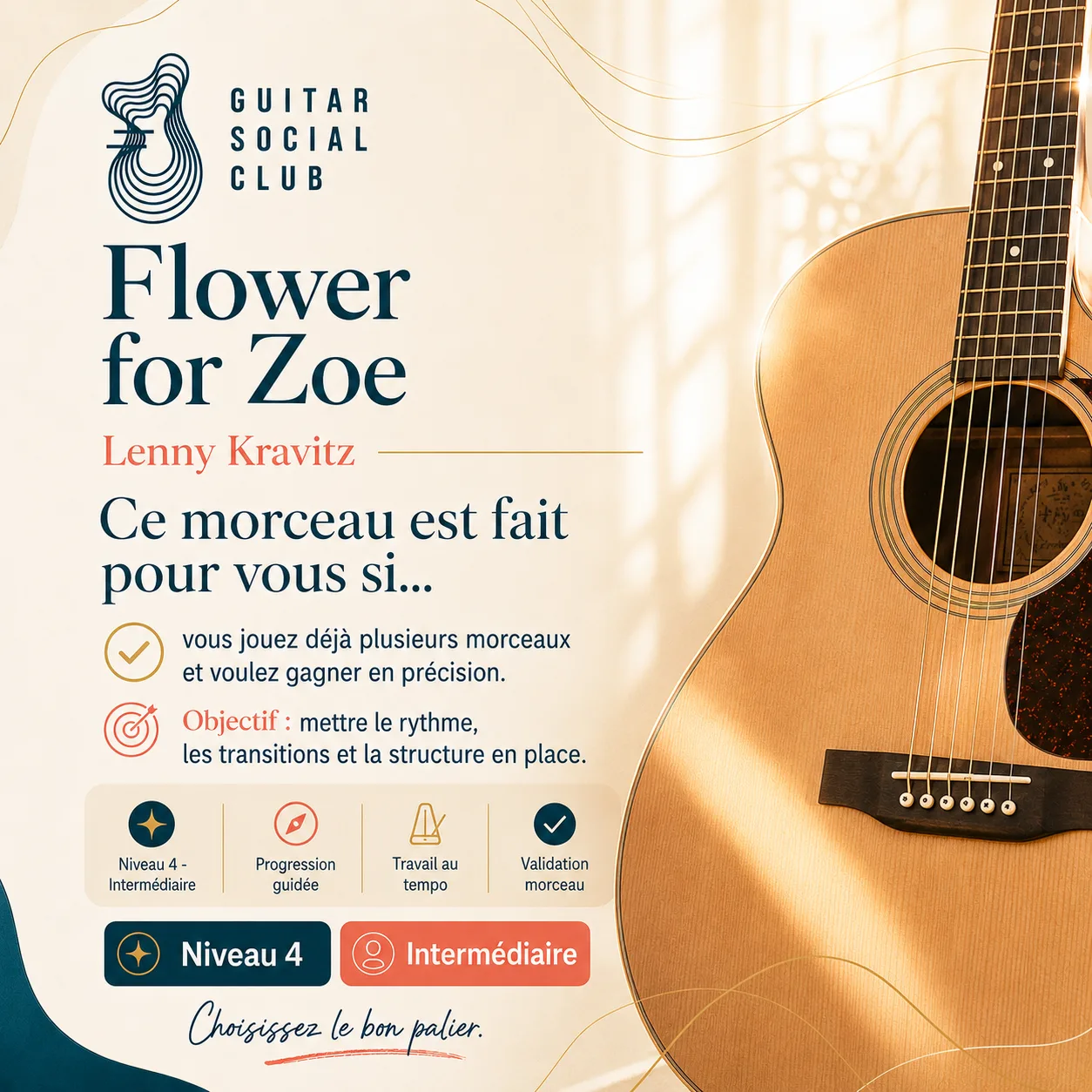 Diagnostic niveau et progression pour Flower for Zoe