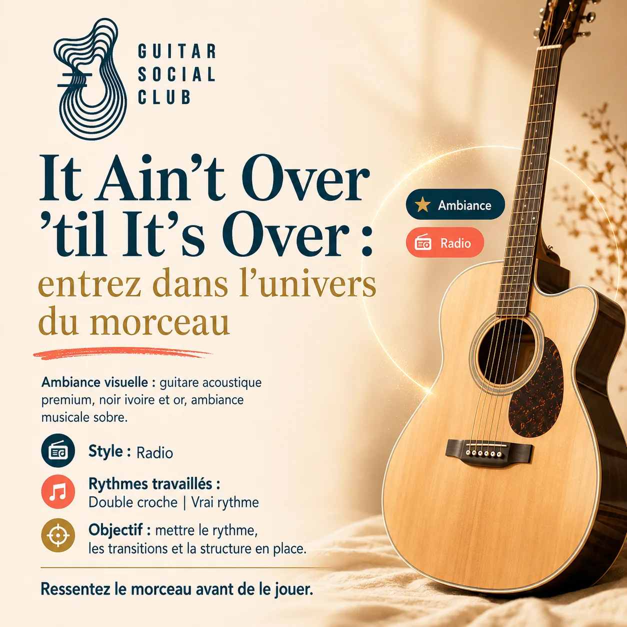 Ambiance musicale originale pour It Ain't Over 'til It's Over sans pochette ni artiste