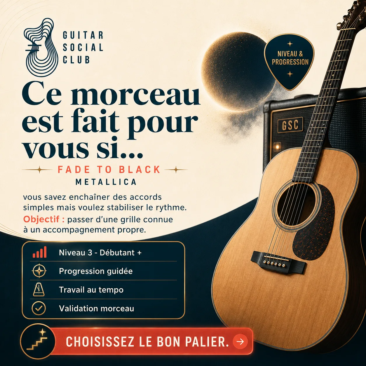 Diagnostic niveau et progression pour Fade to Black