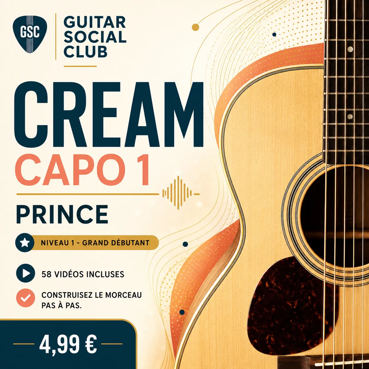 Couverture boutique lumineuse de Cream capo 1 avec univers funk groove premium
