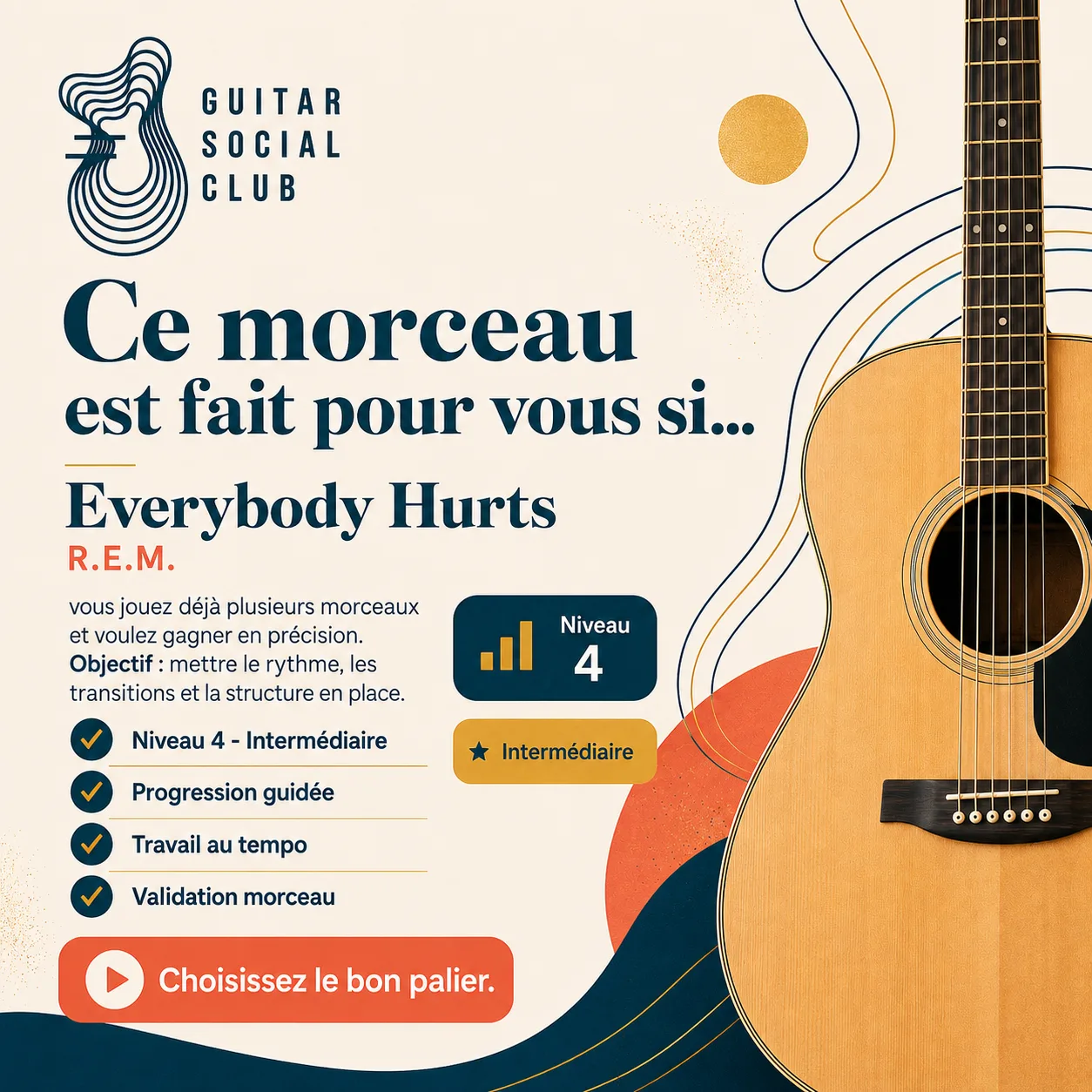 Diagnostic niveau et progression pour Everybody Hurts