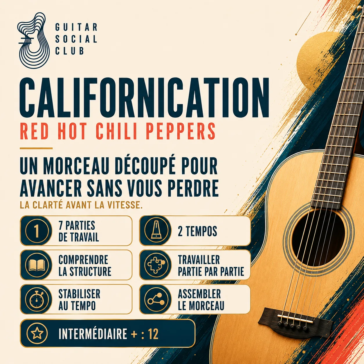 Découpage pédagogique du morceau Californication