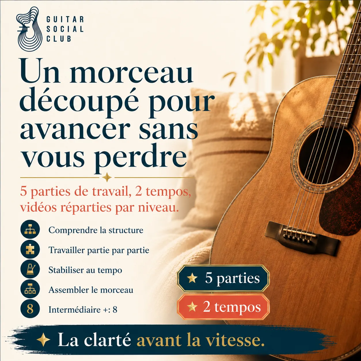 Découpage pédagogique du morceau I Could Have Lied