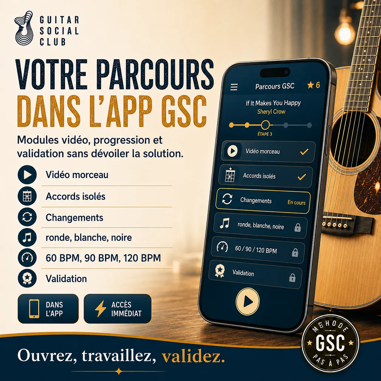 Parcours de travail GSC pour apprendre If It Makes You Happy