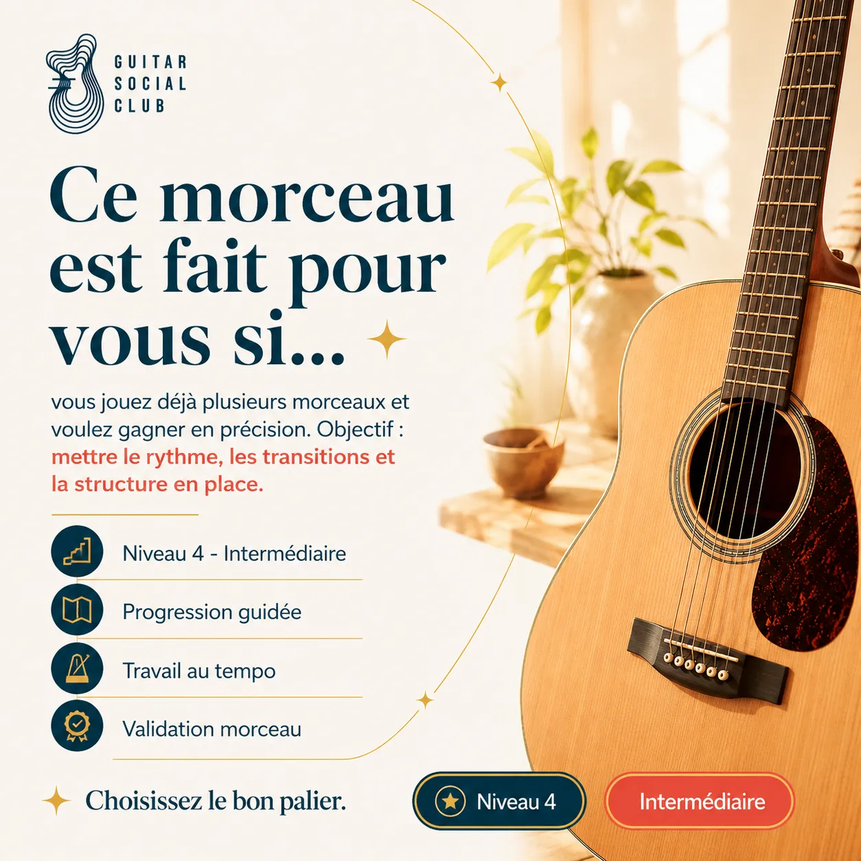 Diagnostic niveau et progression pour Mrs. Robinson