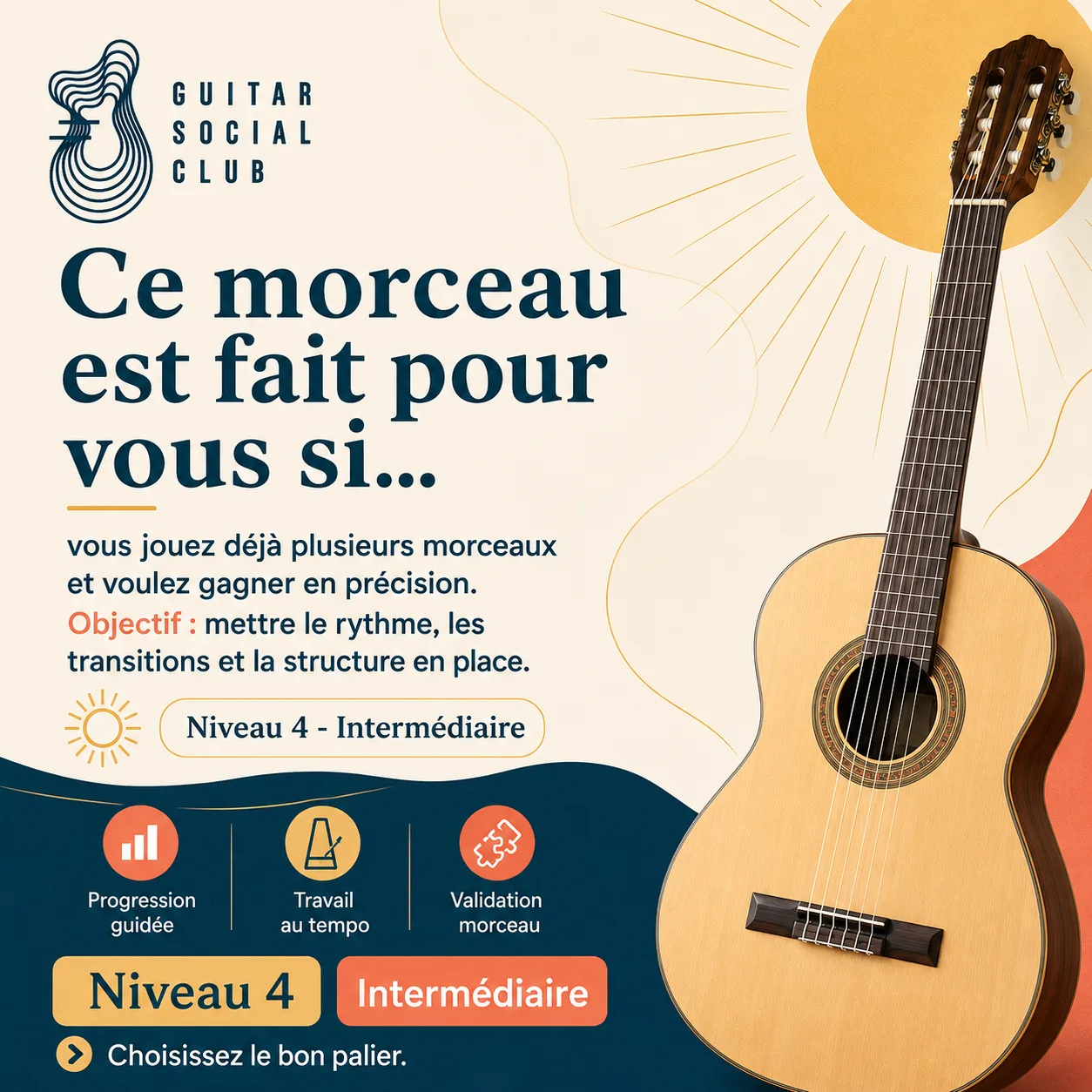 Diagnostic niveau et progression pour Here Comes the Sun