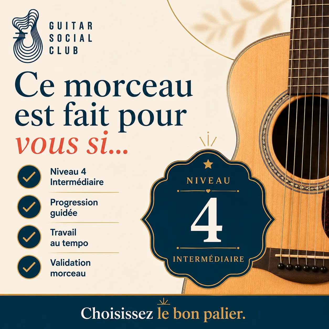 Diagnostic niveau et progression pour Hey Jude