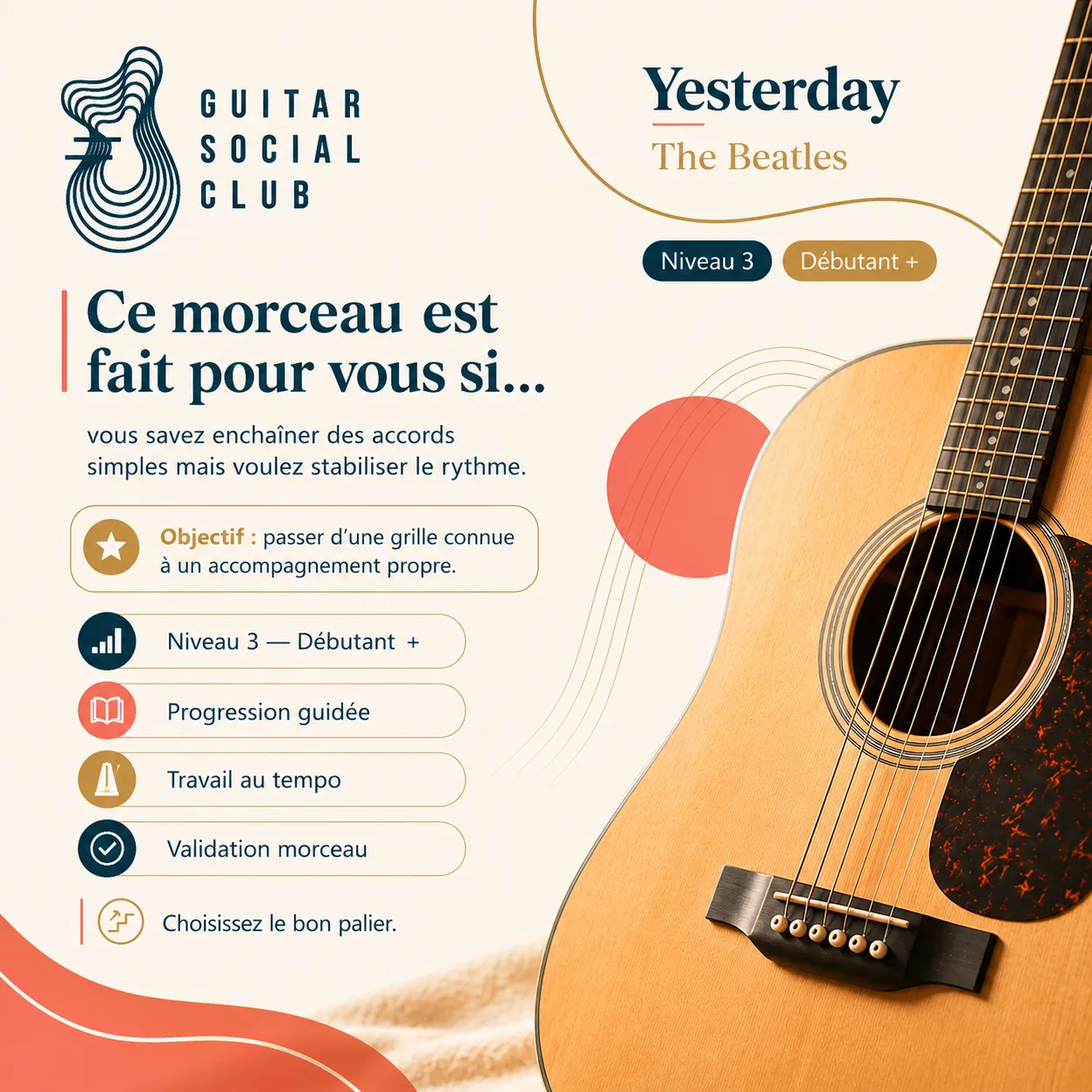 Diagnostic niveau et progression pour Yesterday