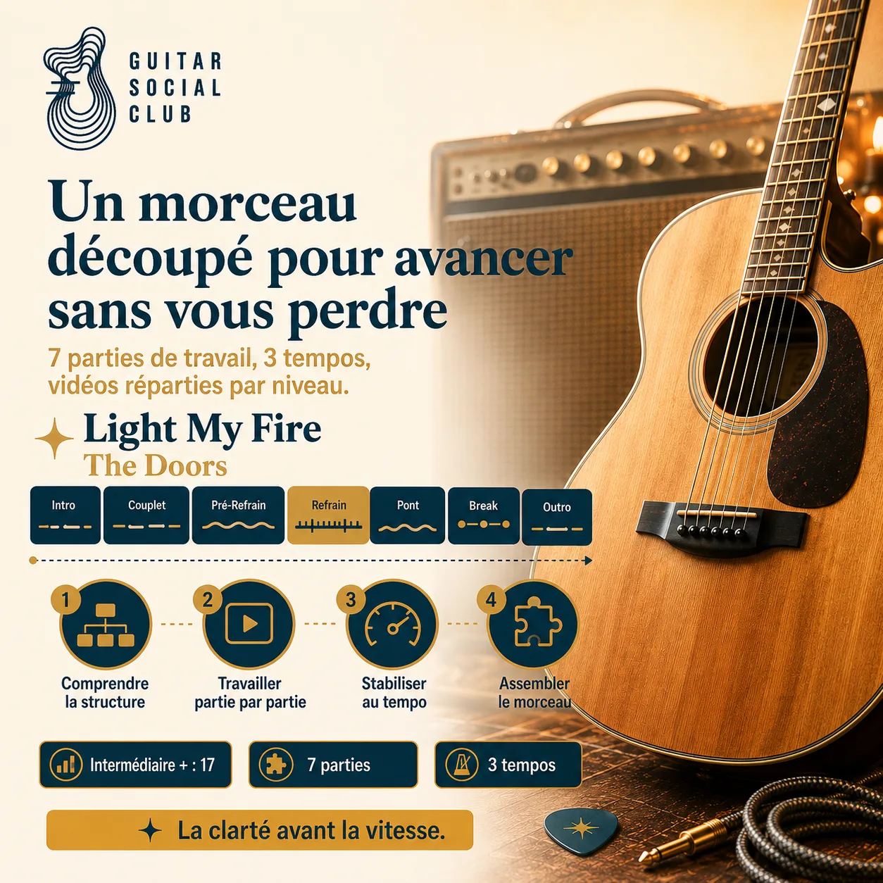 Découpage pédagogique du morceau Light My Fire