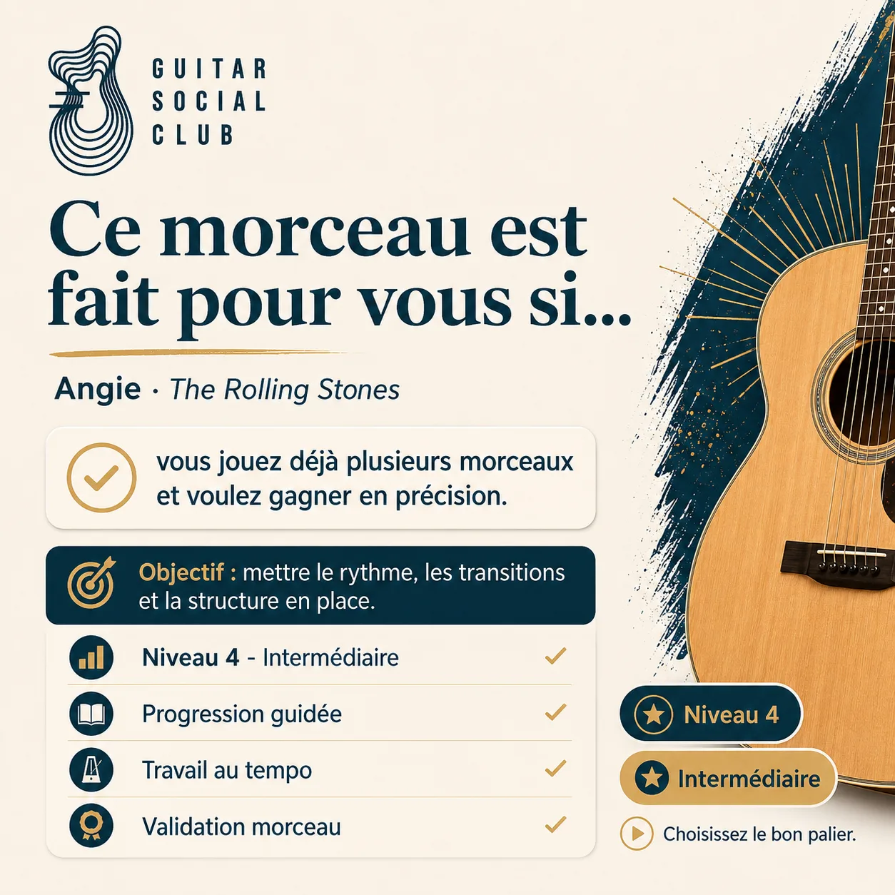 Diagnostic niveau et progression pour Angie