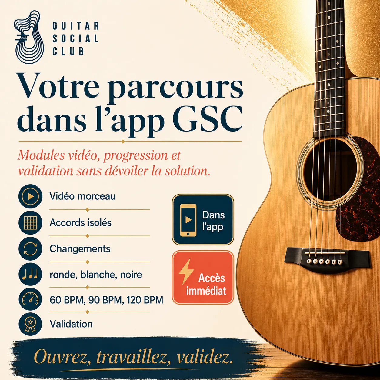 Mockup app Guitar Social Club du parcours Paint It Black