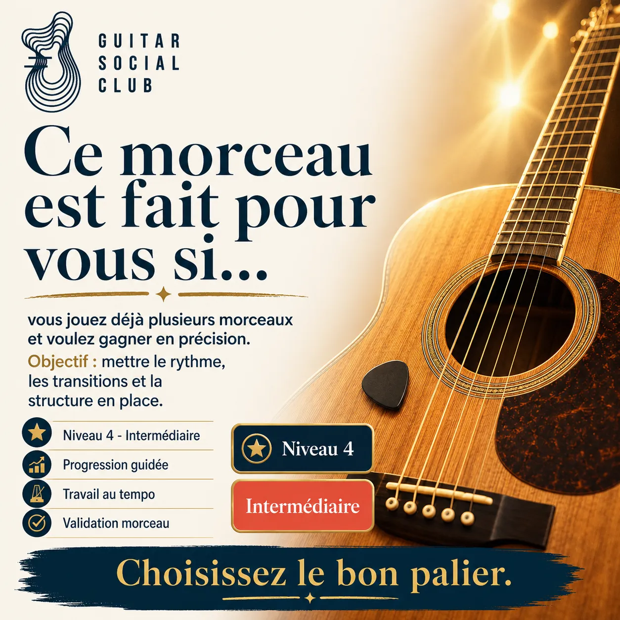 Diagnostic niveau et progression pour You Can't Always Get What You Want