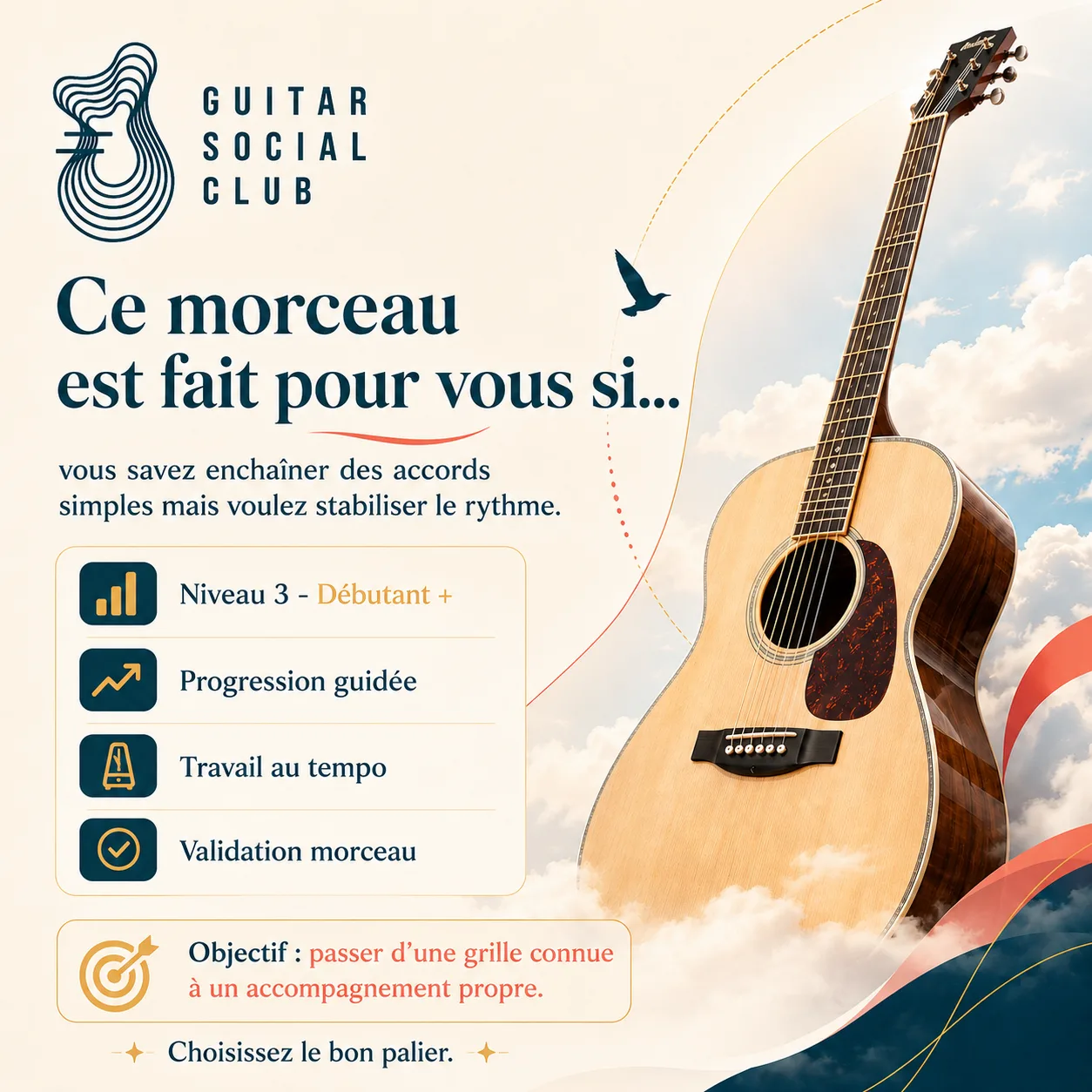Diagnostic niveau et progression pour Free Fallin