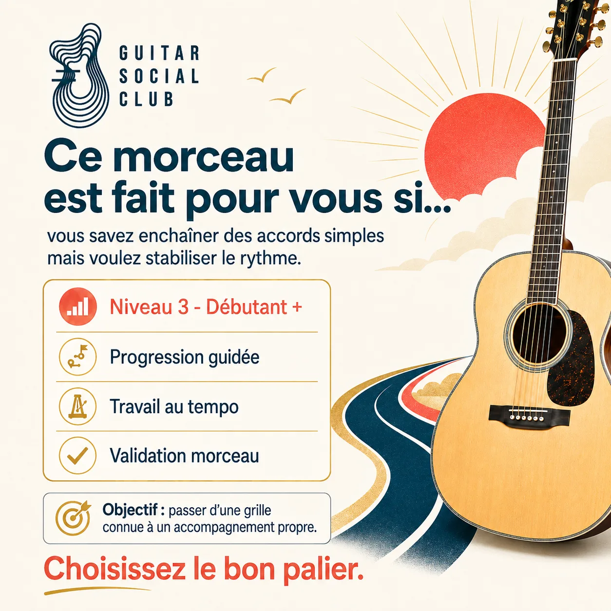 Diagnostic niveau et progression pour I Won't Back Down