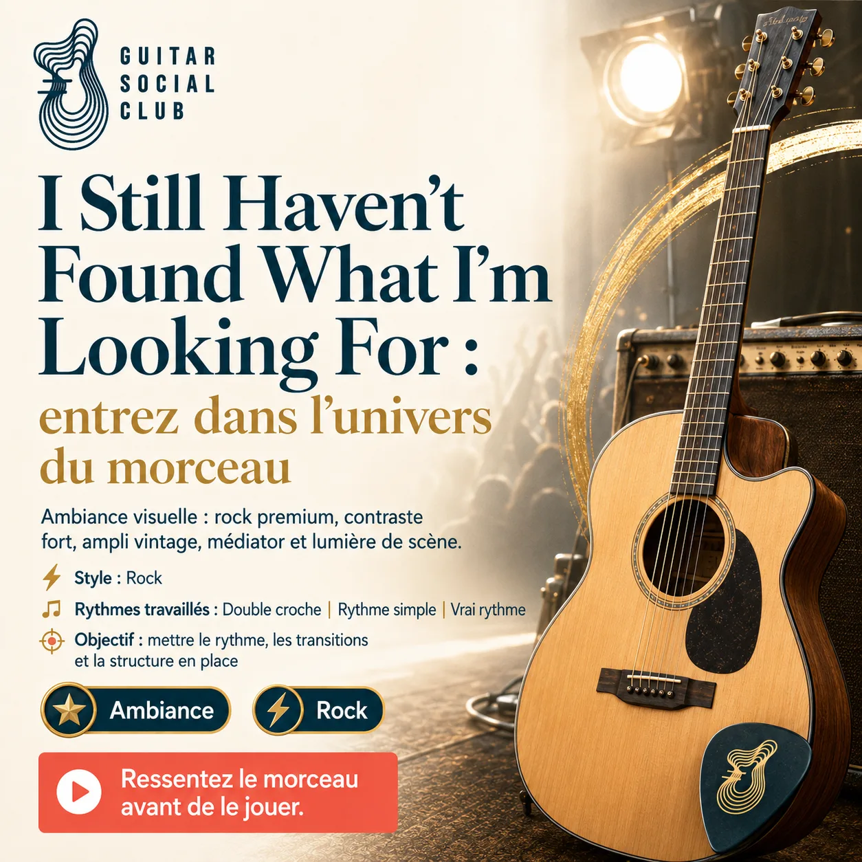 Ambiance musicale originale pour I Still Haven't Found What I'm Looking For sans pochette ni artiste