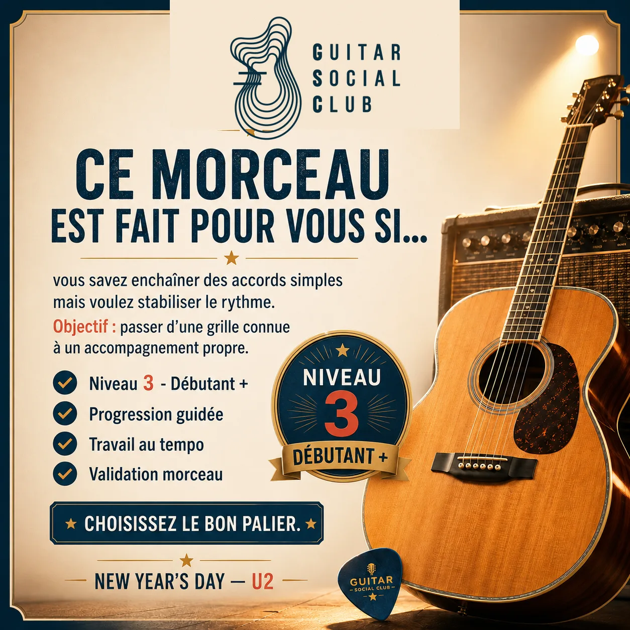 Diagnostic niveau et progression pour New Year's Day