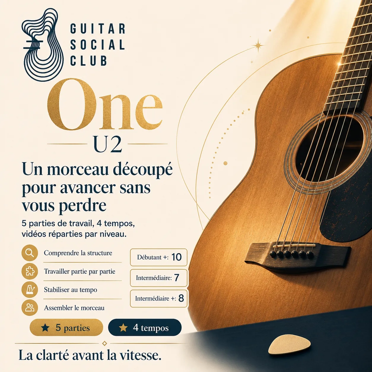 Découpage pédagogique du morceau One