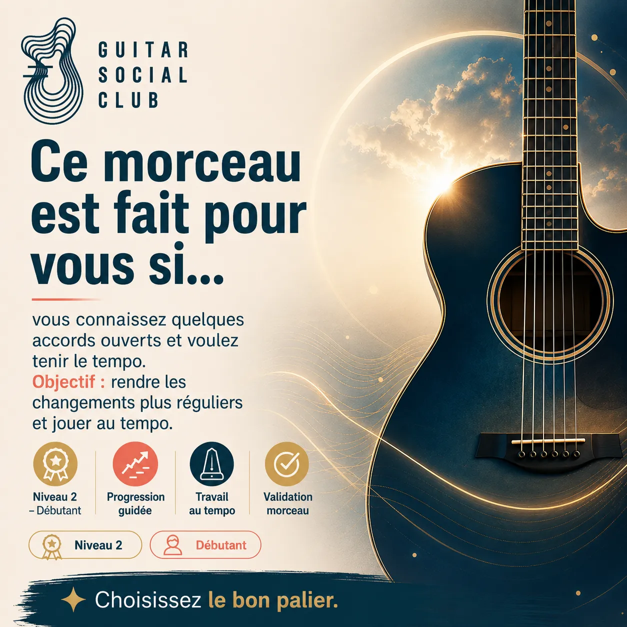 Diagnostic niveau débutant pour With or Without You