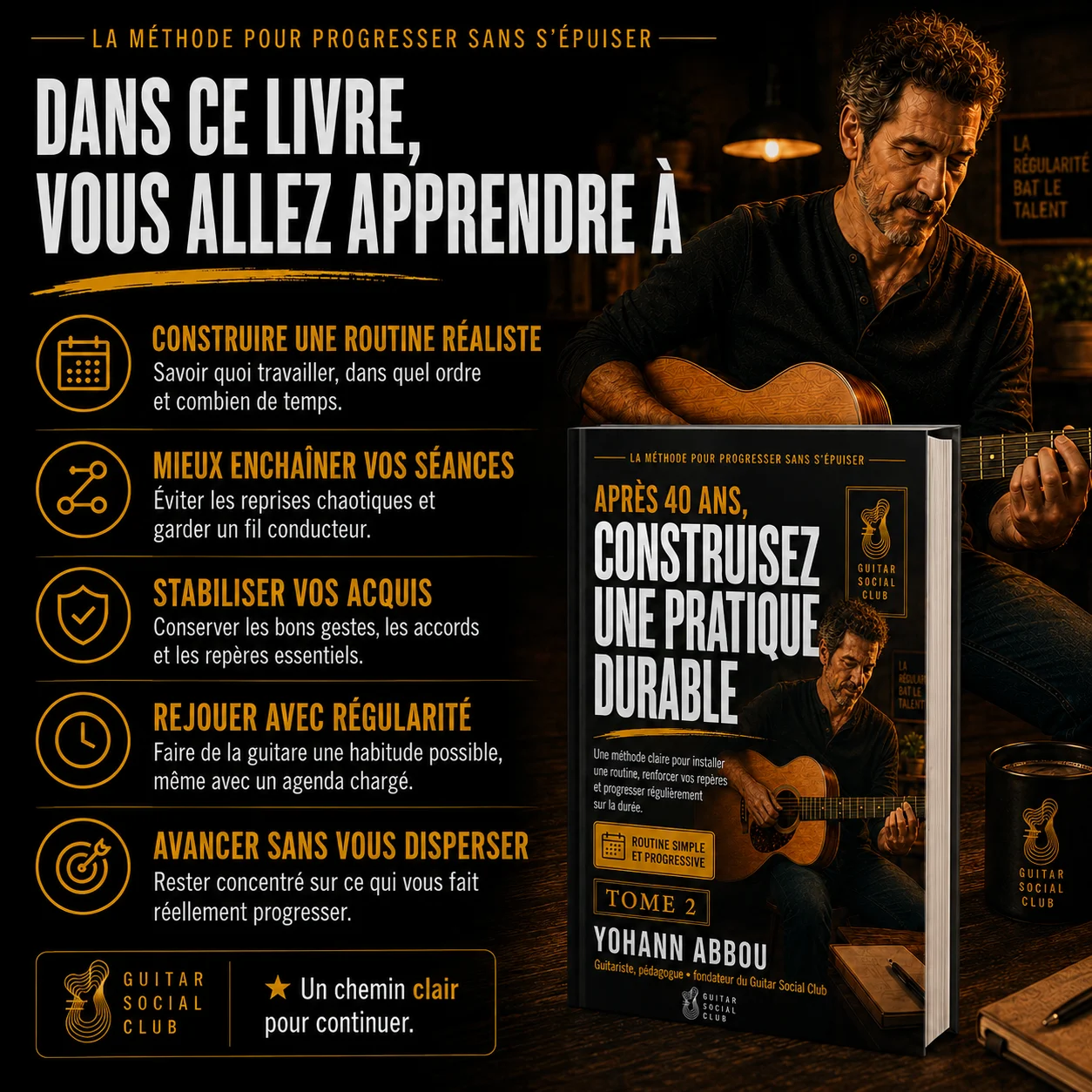 Diagnostic de consolidation du volume 2 pour reprendre la guitare avec plus de régularité et de confiance