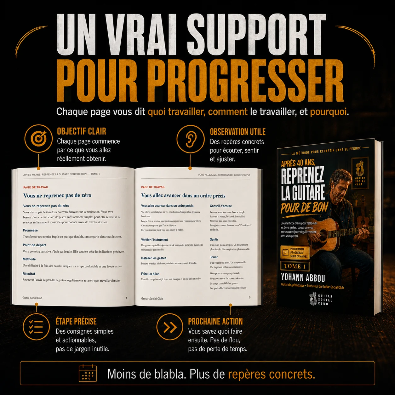 Diagnostic de reprise pour savoir par où recommencer la guitare après une pause longue sans se disperser