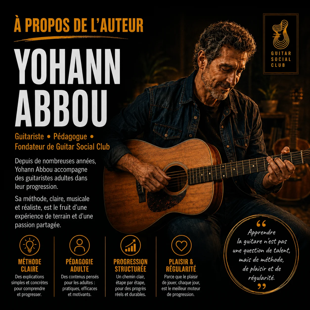 Application pratique du volume 1 pour transformer la reprise de la guitare en séances courtes et efficaces