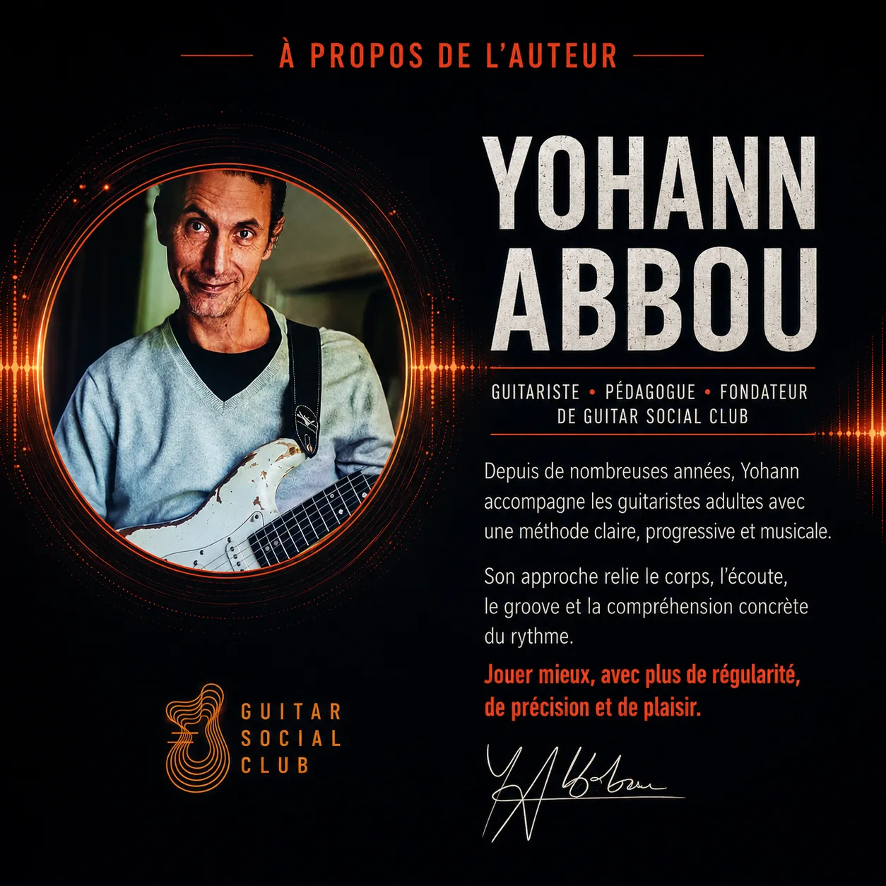 Le rythme vraiment utile volume 2 conçu par Yohann Abbou pour aider les guitaristes à jouer avec plus de régularité et de précision