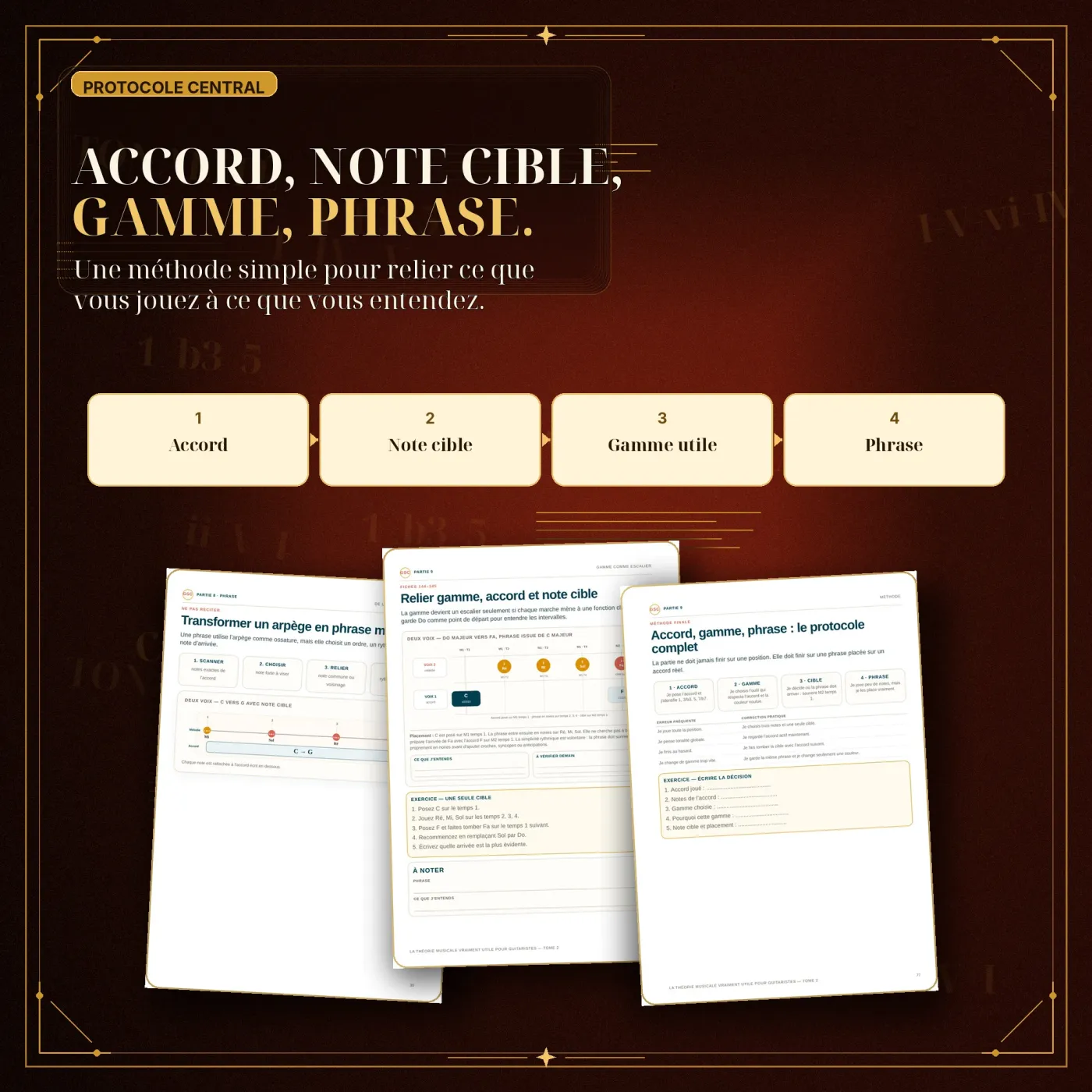 La théorie musicale vraiment utile Tome 2 - relier accord, note cible, gamme et phrase musicale