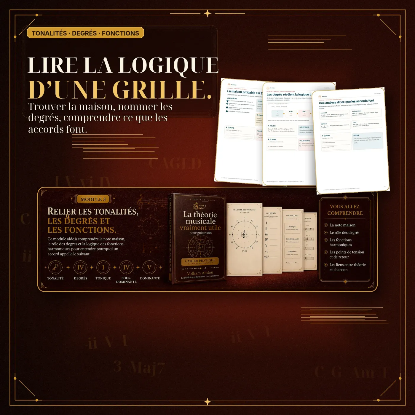 La théorie musicale vraiment utile Tome 2 - lire la logique d’une grille avec tonalités, degrés et fonctions