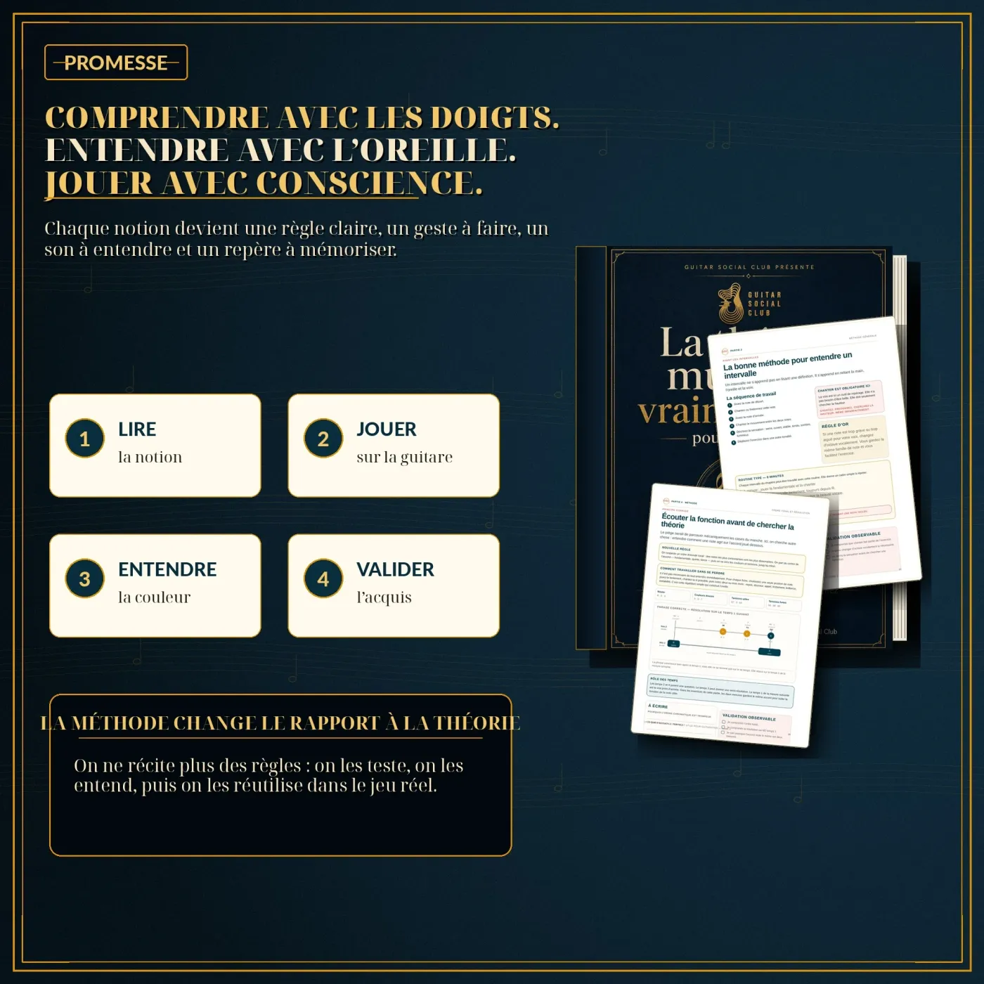 La théorie musicale vraiment utile Tome 1 - comprendre avec les doigts, entendre avec l’oreille et jouer avec conscience