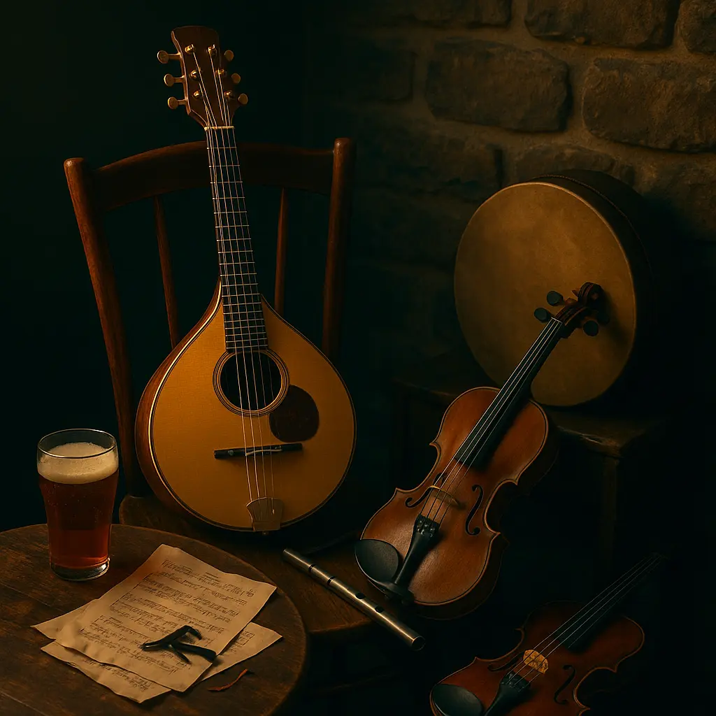 Tessiture d’un bouzouki irlandais en contexte folk